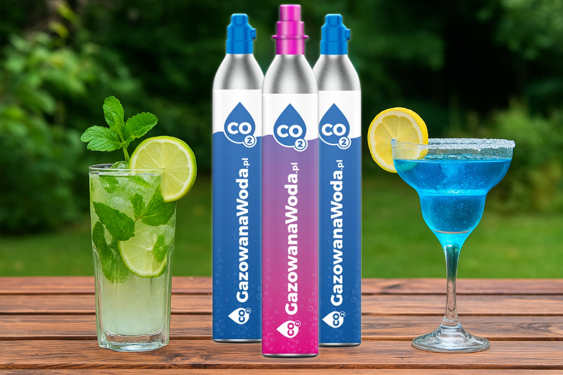 Drinki bezalkoholowe na bazie wody gazowanej - bezalkoholowe mojito, bezalkoholowa błękitna laguna.